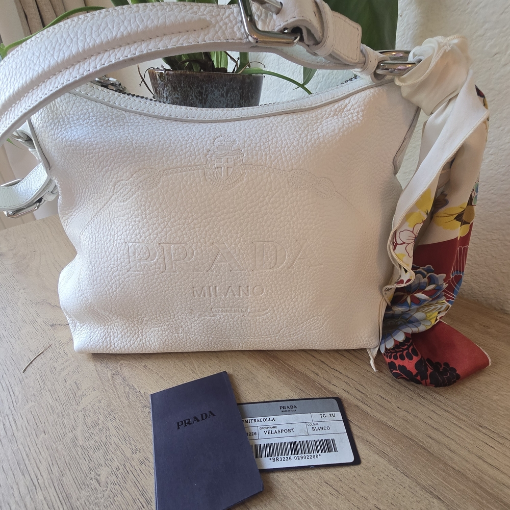 Prada White Leather Women's Bag
